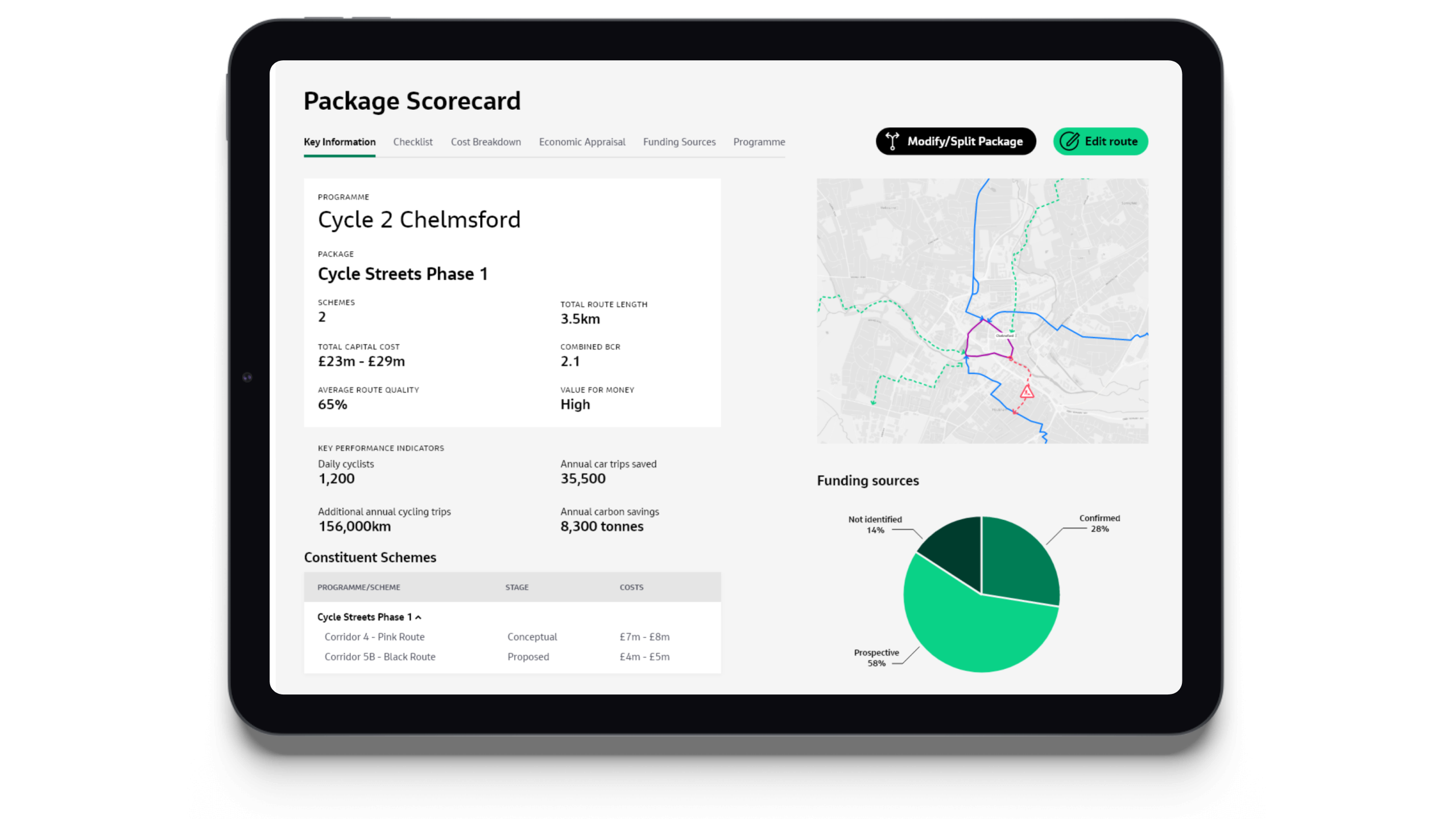 Velocity user interface