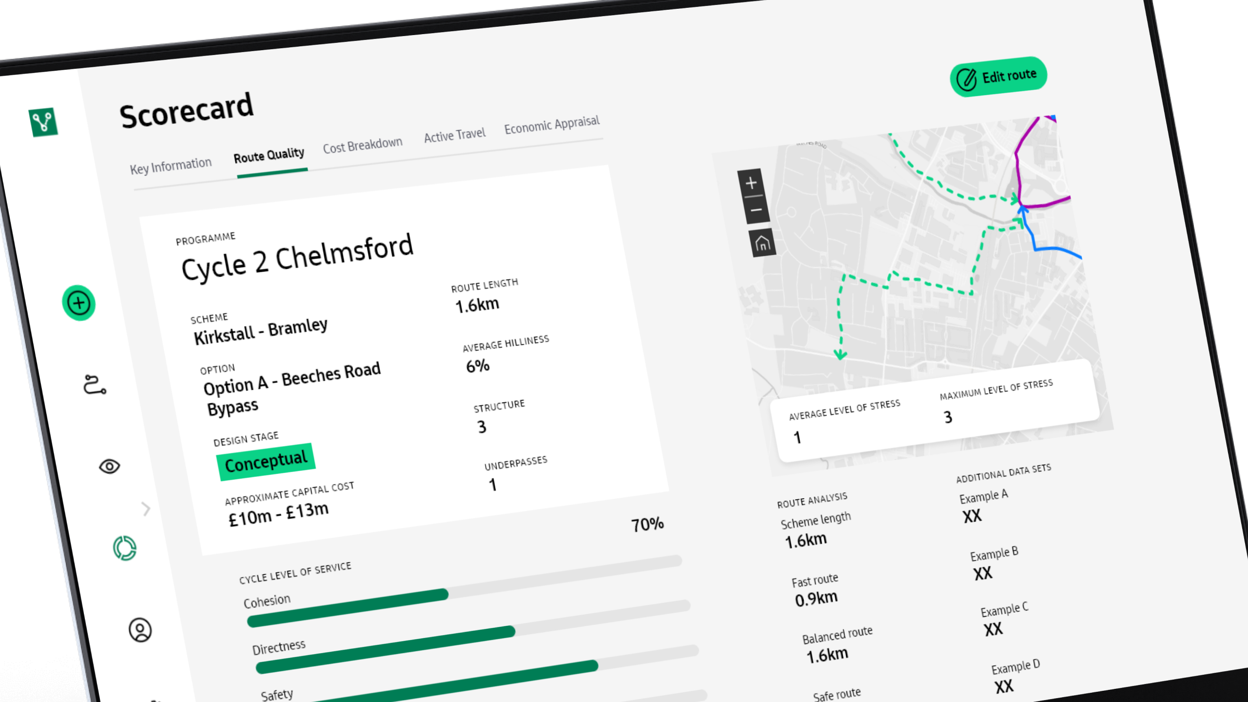 Velocity user interface